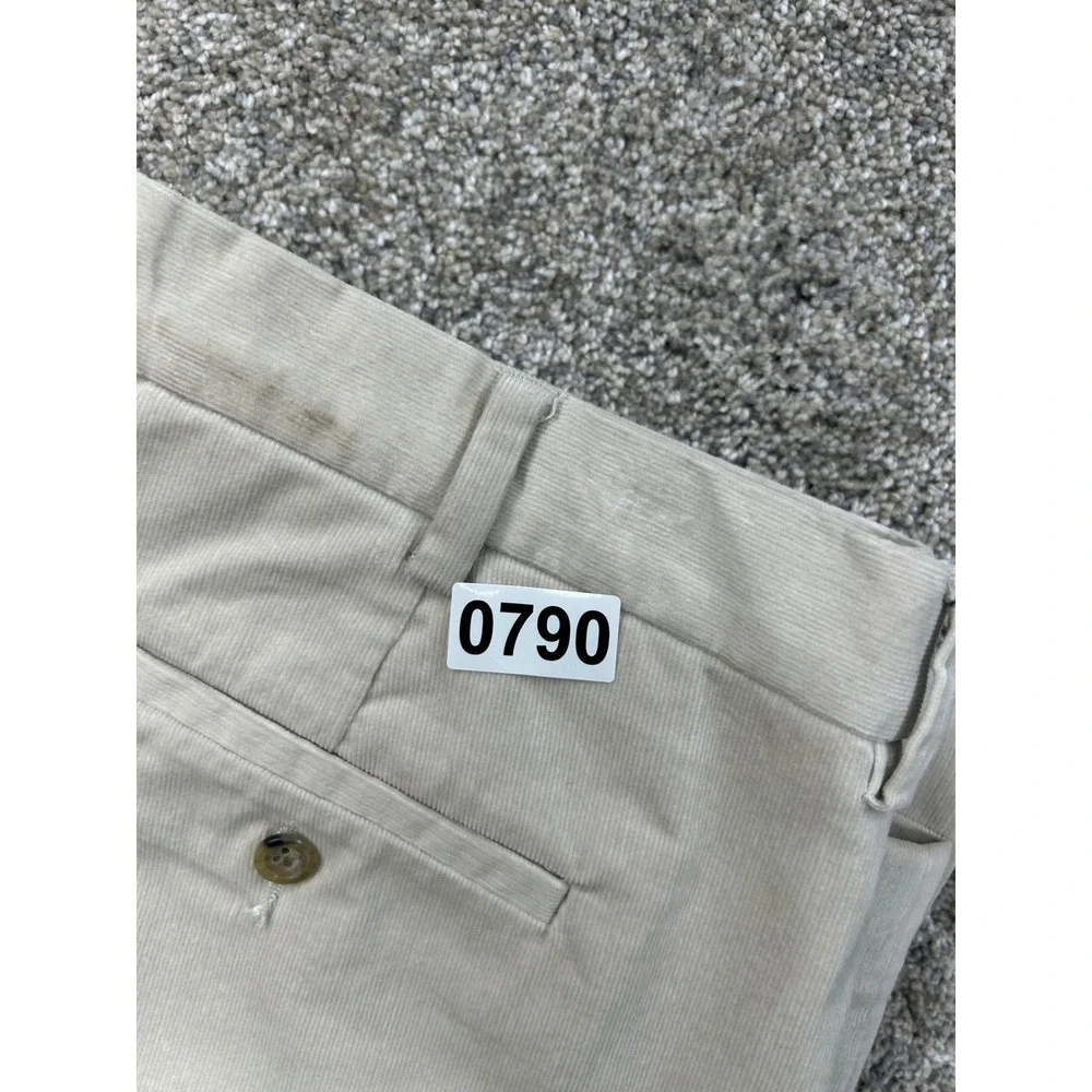 Banana Republic Stretch Corduroy Pants Mens 38x32 Tan Straight Leg Casual #0790